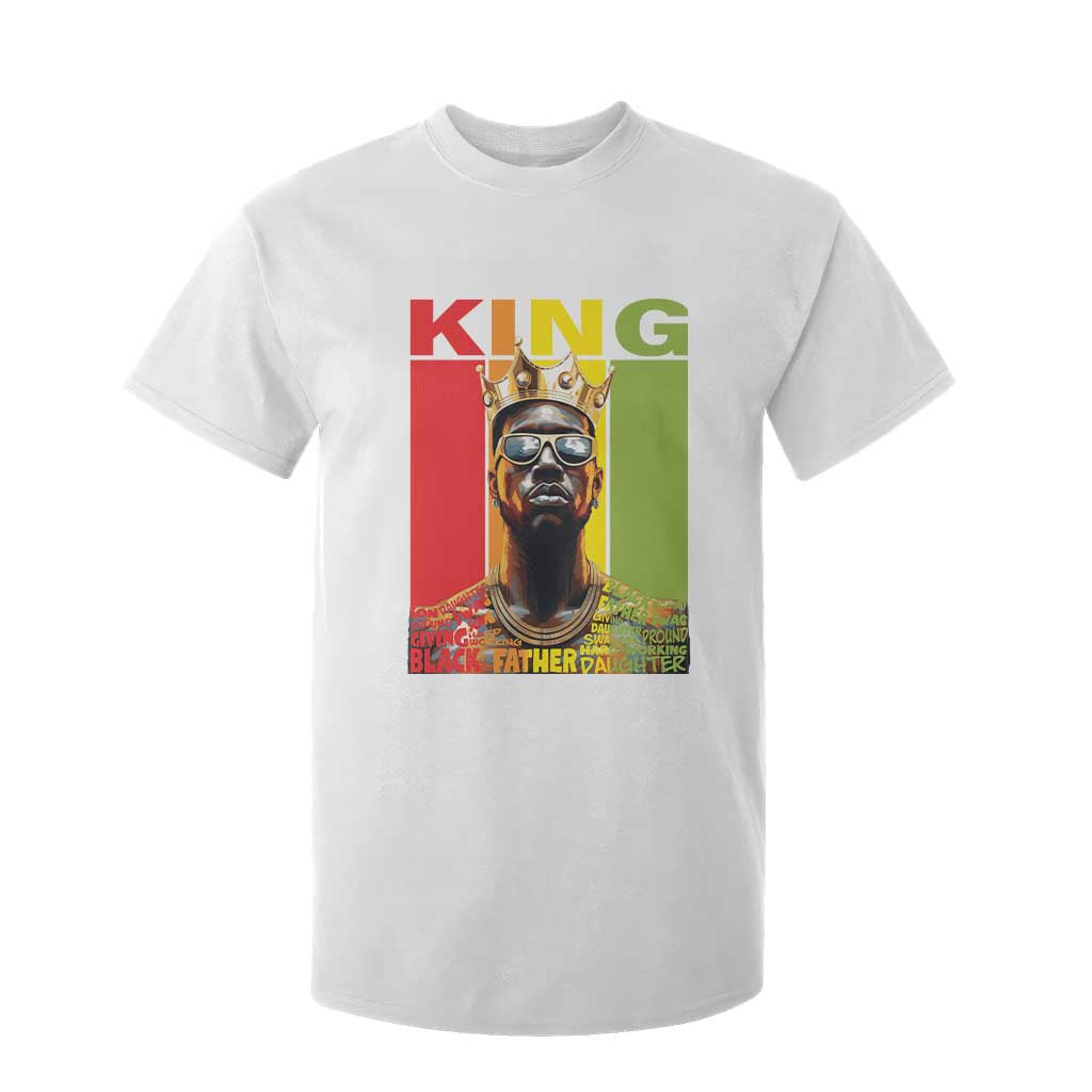 American Dad T Shirt For Kid Black History King Father Melanin African American