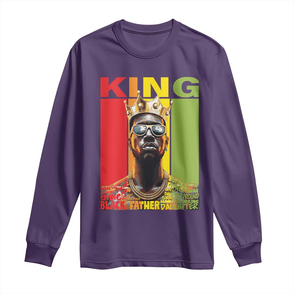 American Dad Long Sleeve Shirt Black History King Father Melanin African American