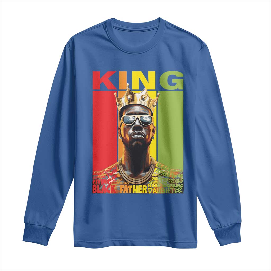 American Dad Long Sleeve Shirt Black History King Father Melanin African American