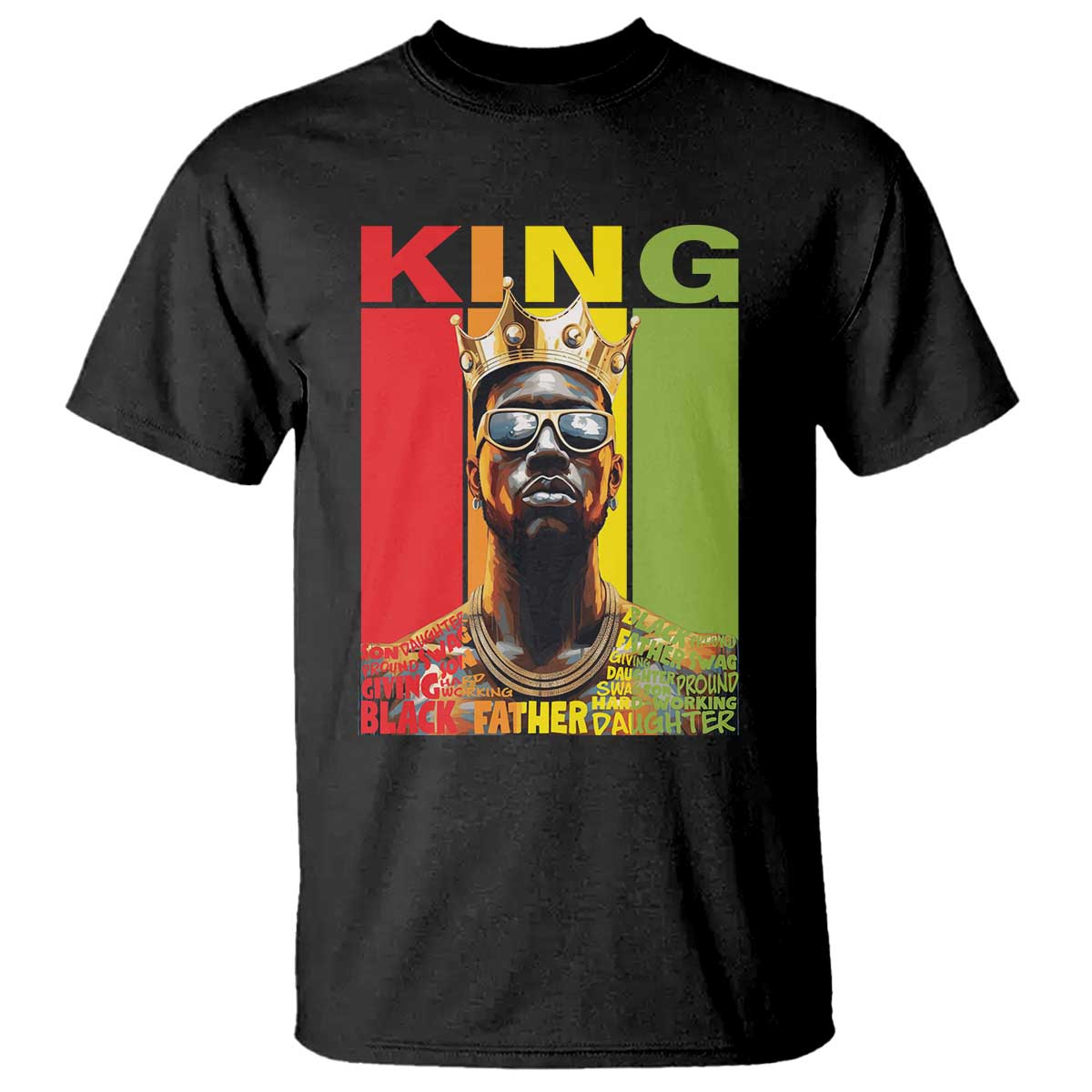 American Dad T Shirt Black History King Father Melanin African American