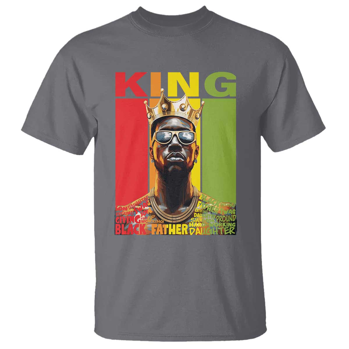 American Dad T Shirt Black History King Father Melanin African American