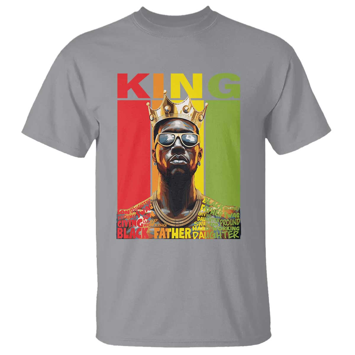American Dad T Shirt Black History King Father Melanin African American