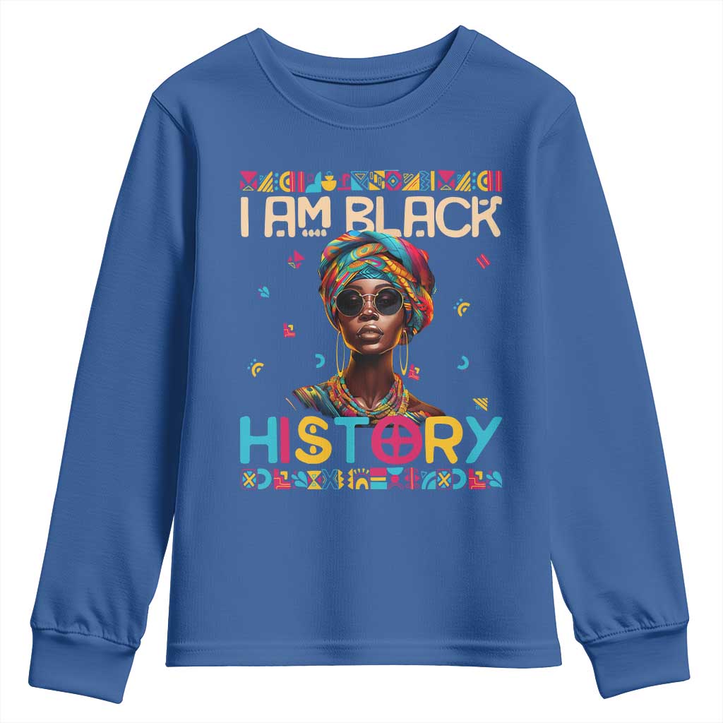 I Am Black History Youth Long Sleeve Shirt African American Women Pretty