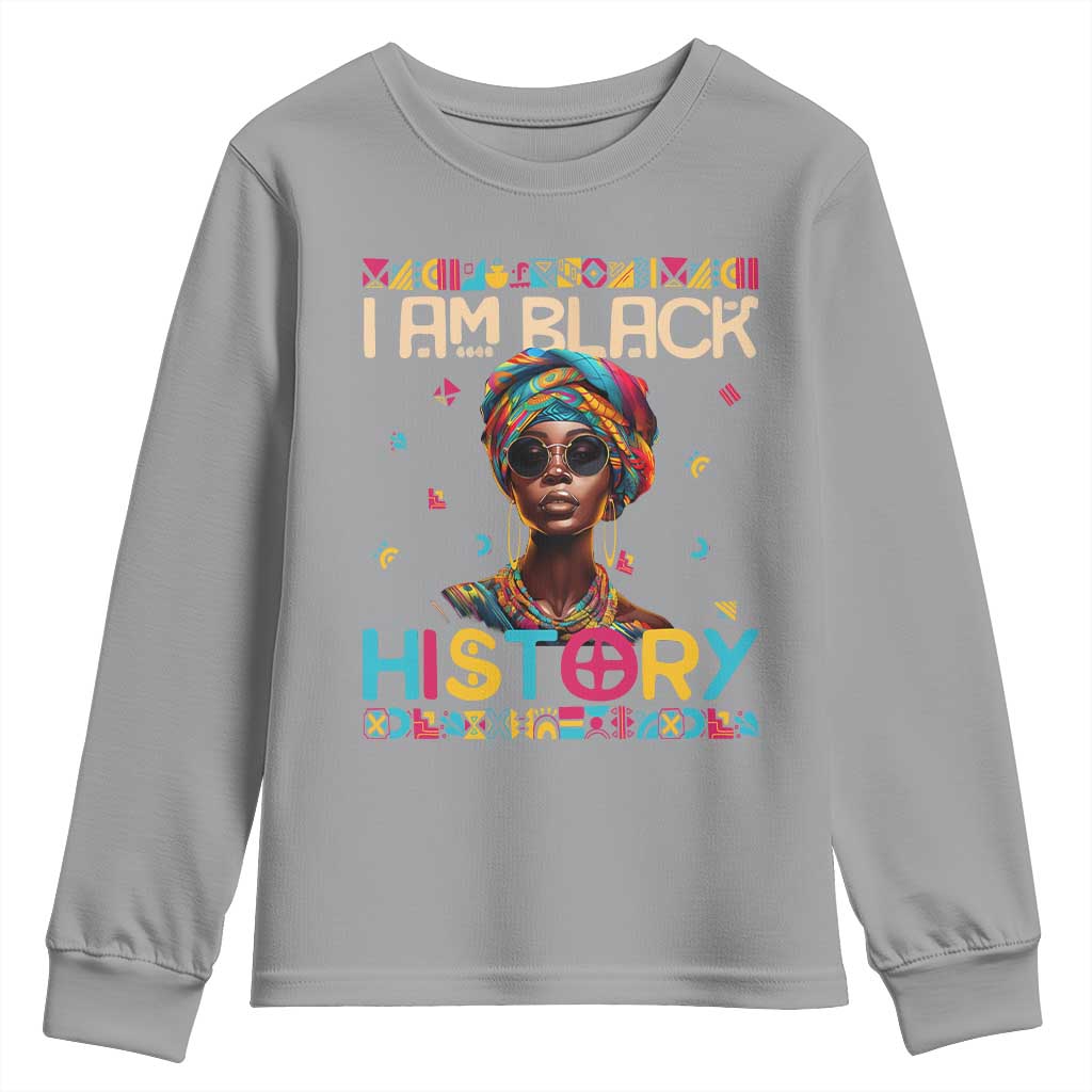 I Am Black History Youth Long Sleeve Shirt African American Women Pretty