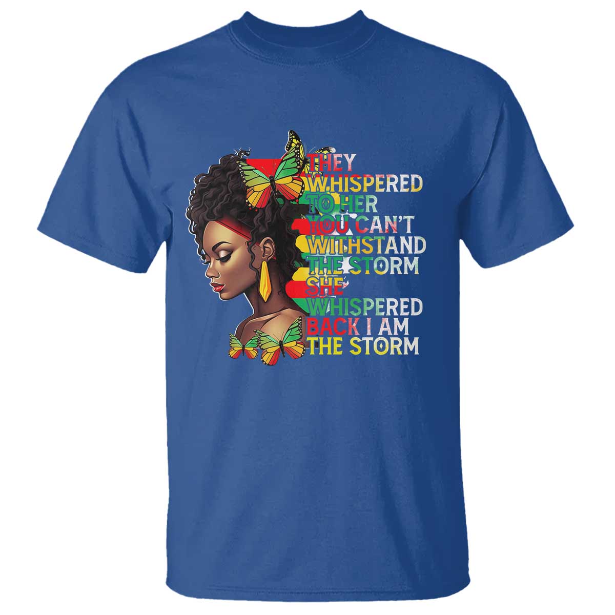 African Women Black History Month T Shirt She Whispered Back I Am The Storm