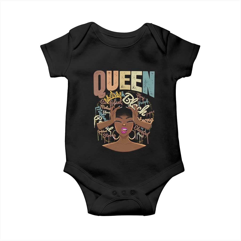 African Americans Teacher Baby Onesie Educated Strong Black Queen
