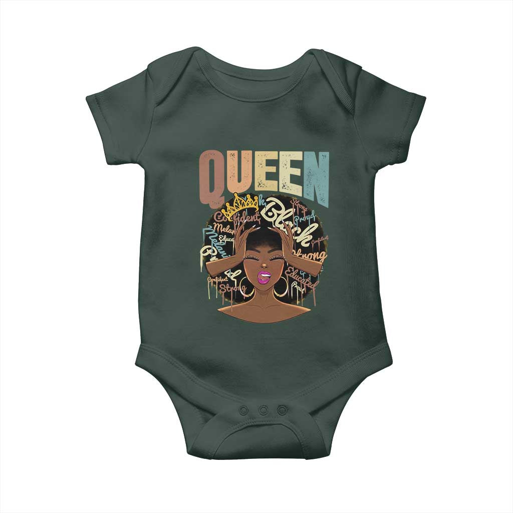 African Americans Teacher Baby Onesie Educated Strong Black Queen