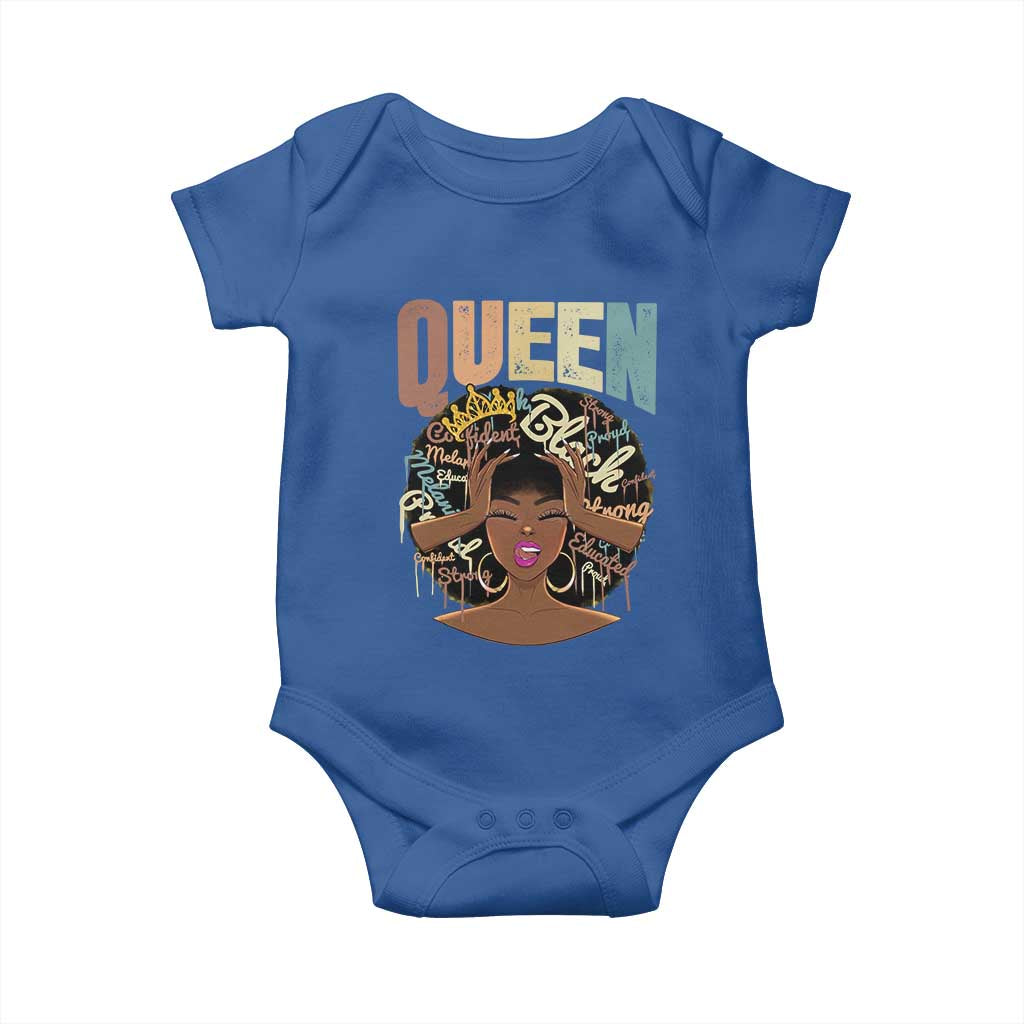 African Americans Teacher Baby Onesie Educated Strong Black Queen