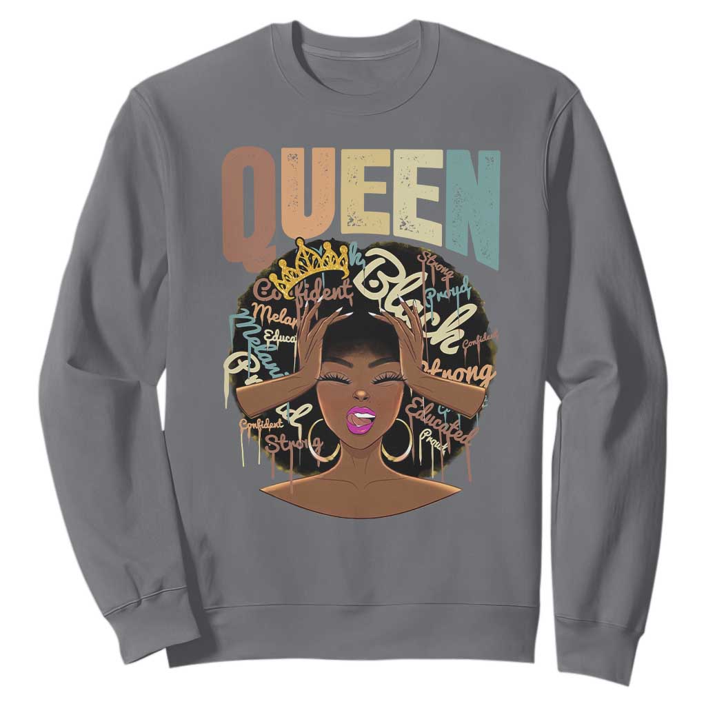 African Americans Teacher Sweatshirt Educated Strong Black Queen