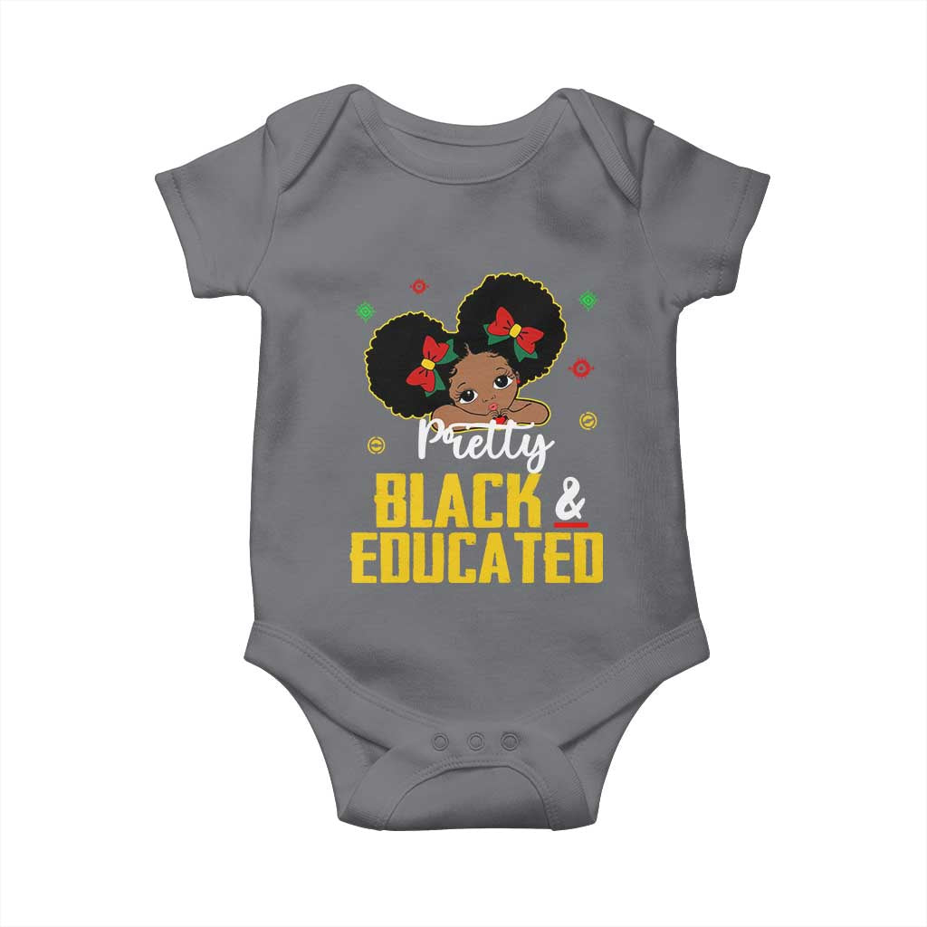 Black Pride Baby Onesie Pretty Black And Educated I Am The Strong African Queen Girl