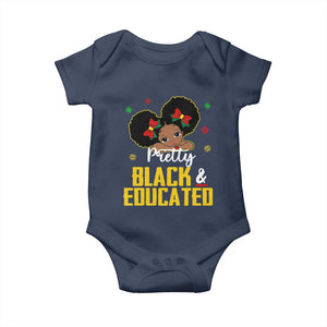 Black Pride Baby Onesie Pretty Black And Educated I Am The Strong African Queen Girl