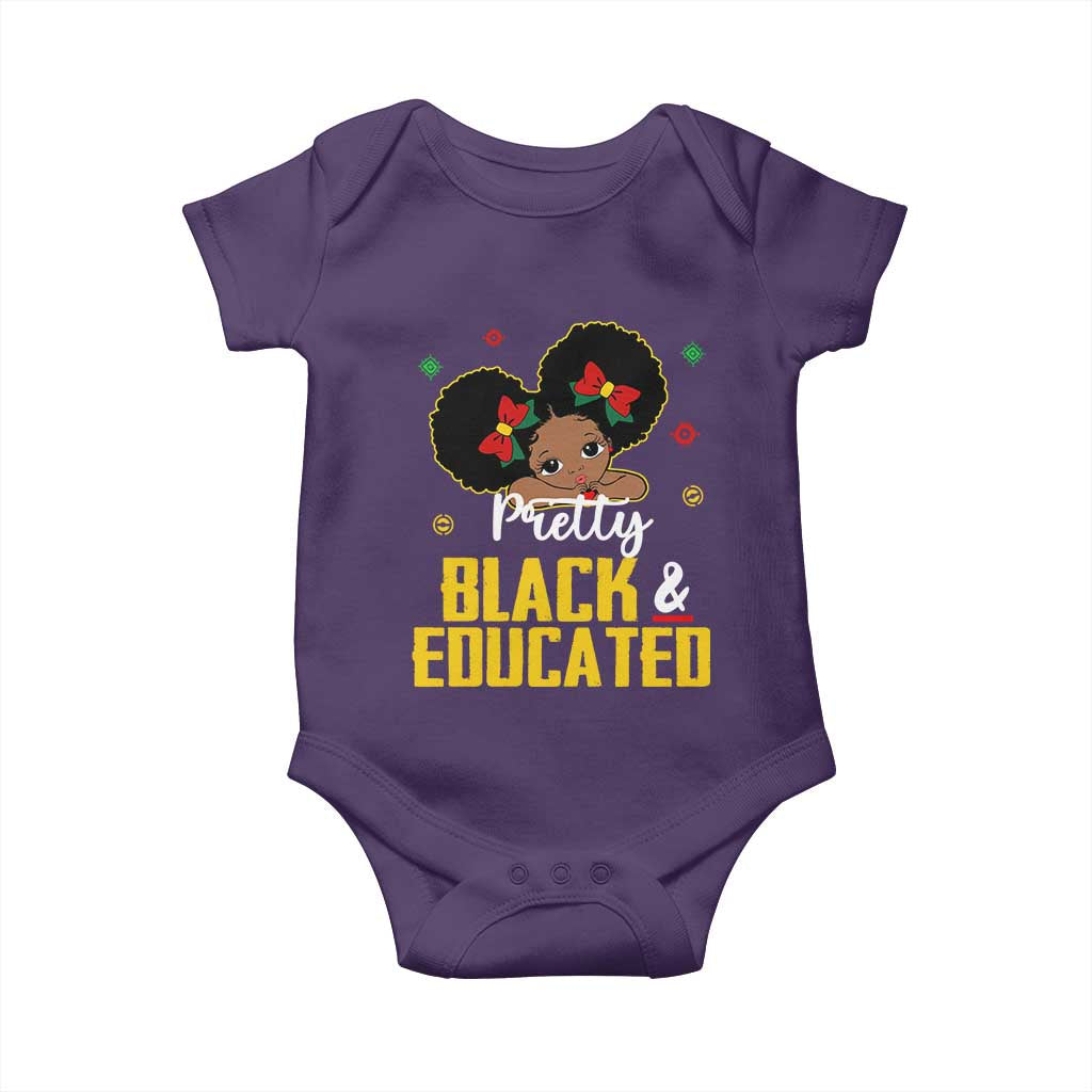Black Pride Baby Onesie Pretty Black And Educated I Am The Strong African Queen Girl