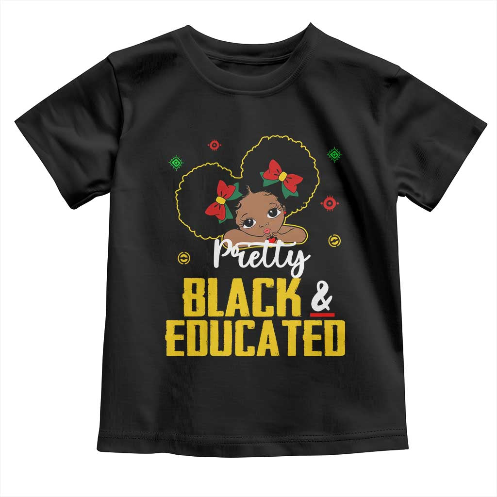 Black Pride Baby Shirt Pretty Black And Educated I Am The Strong African Queen Girl