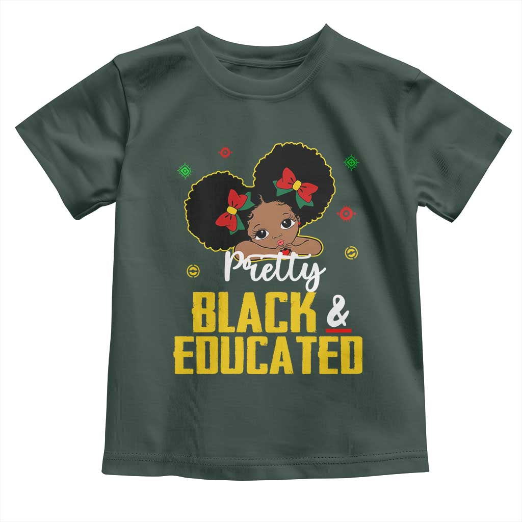 Black Pride Baby Shirt Pretty Black And Educated I Am The Strong African Queen Girl