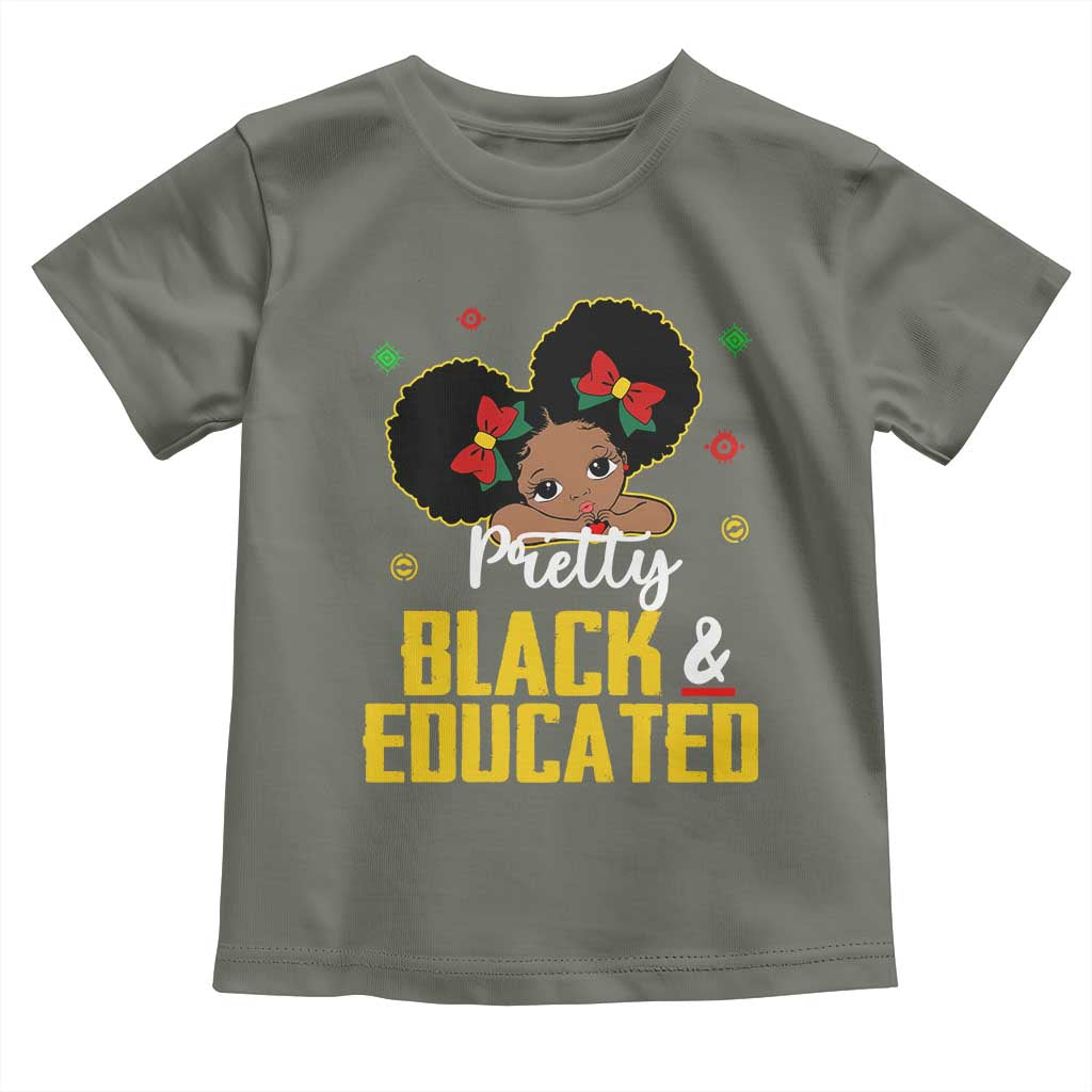 Black Pride Baby Shirt Pretty Black And Educated I Am The Strong African Queen Girl
