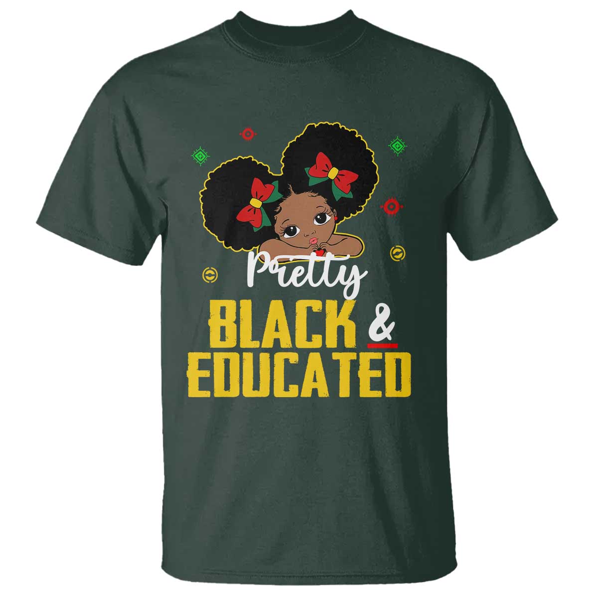 Black Pride T Shirt Pretty Black And Educated I Am The Strong African Queen Girl
