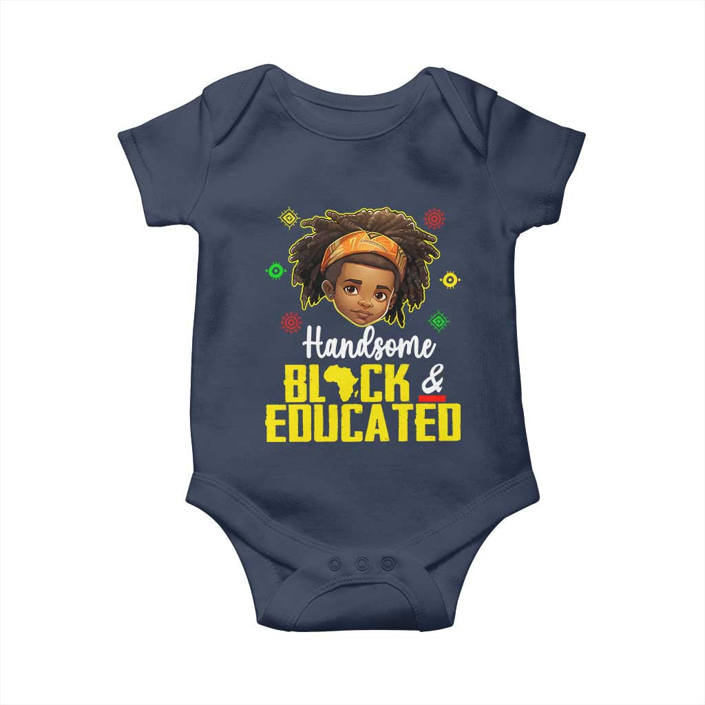 Black Pride Baby Onesie Handsome Black And Educated I Am The Strong African King Boy