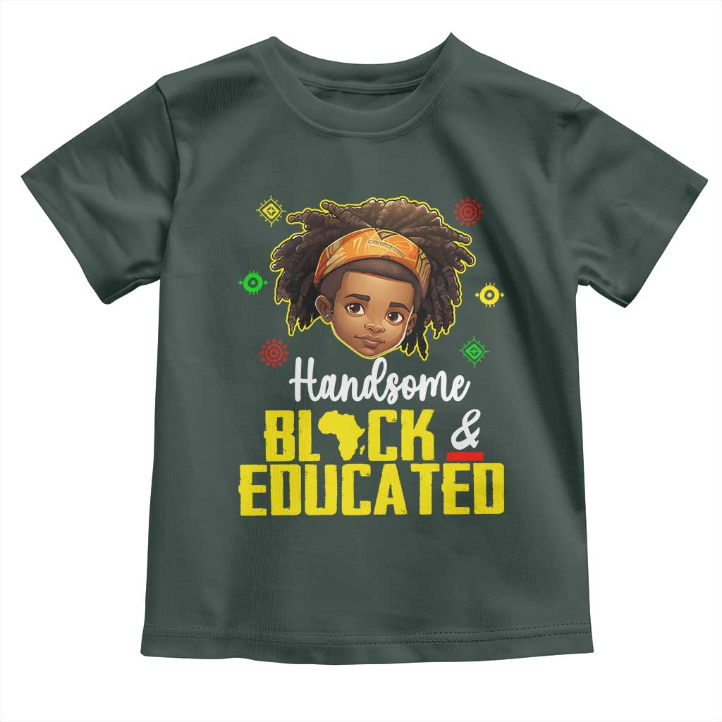 Black Pride Baby Shirt Handsome Black And Educated I Am The Strong African King Boy