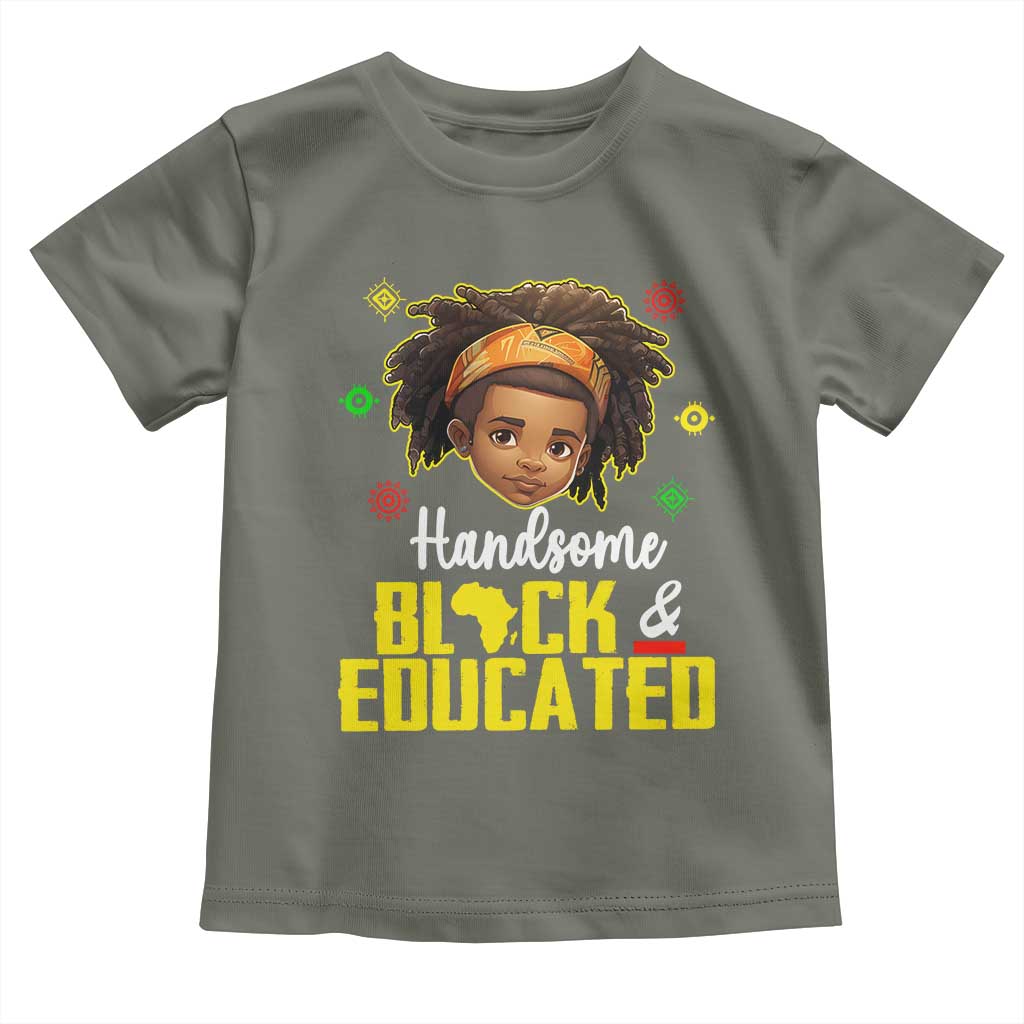 Black Pride Baby Shirt Handsome Black And Educated I Am The Strong African King Boy