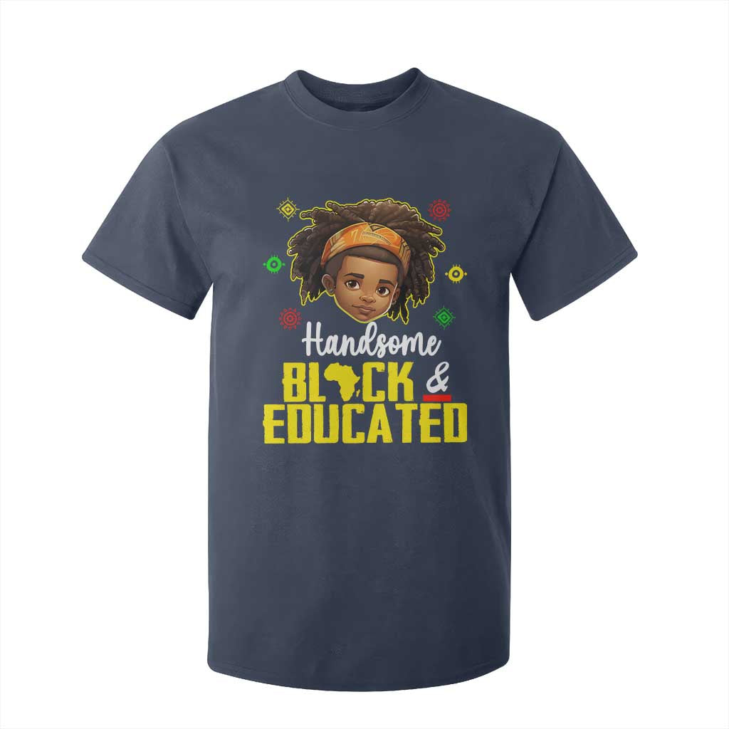 Black Pride T Shirt For Kid Handsome Black And Educated I Am The Strong African King Boy