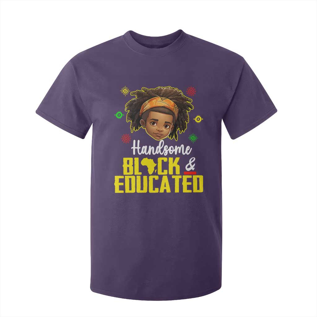 Black Pride T Shirt For Kid Handsome Black And Educated I Am The Strong African King Boy