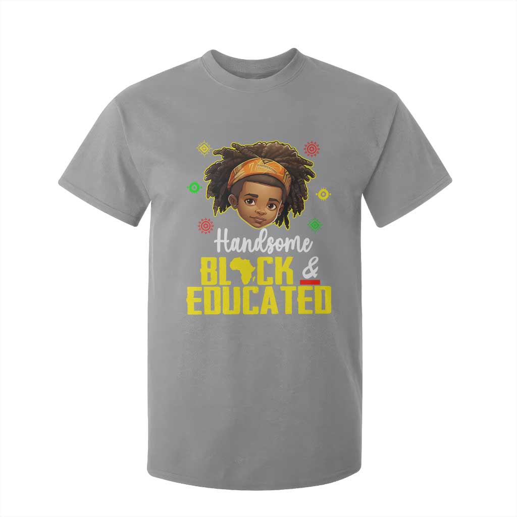 Black Pride T Shirt For Kid Handsome Black And Educated I Am The Strong African King Boy