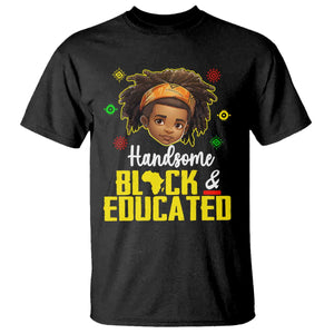 Black Pride T Shirt Handsome Black And Educated I Am The Strong African King Boy