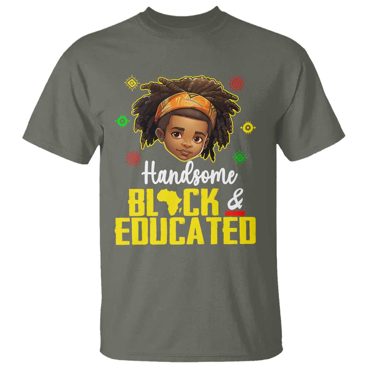 Black Pride T Shirt Handsome Black And Educated I Am The Strong African King Boy