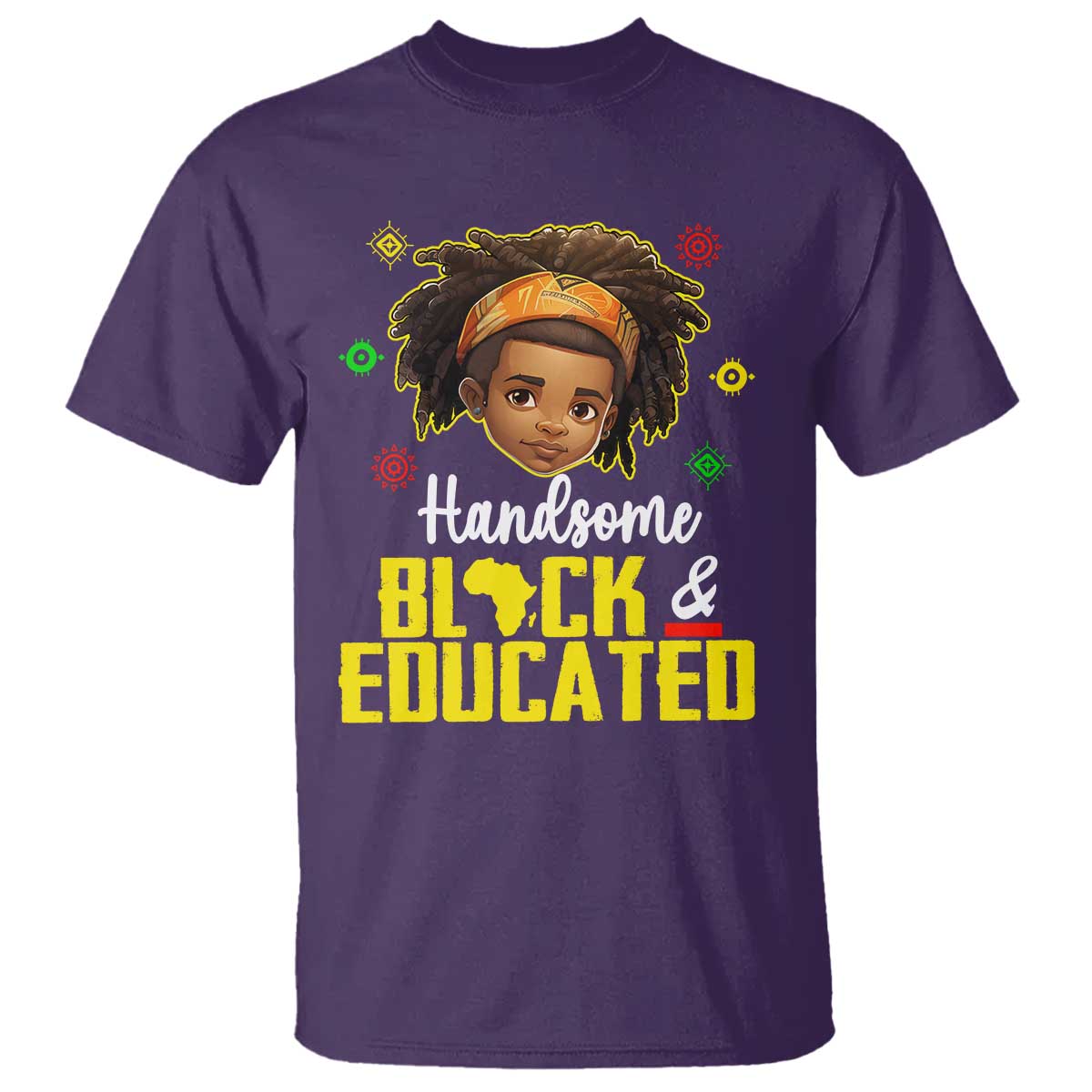 Black Pride T Shirt Handsome Black And Educated I Am The Strong African King Boy