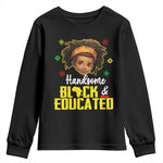 Black Pride Youth Long Sleeve Shirt Handsome Black And Educated I Am The Strong African King Boy