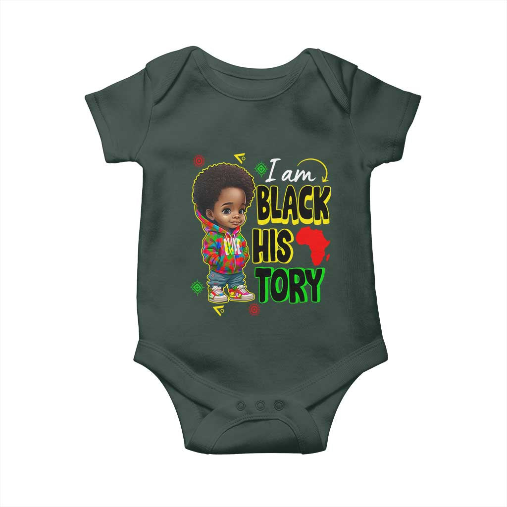 Black Boys Pride Baby Onesie Handsome Kids Boys I Am Black History Month