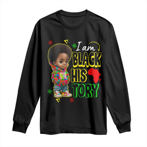 Black Boys Pride Long Sleeve Shirt Handsome Kids Boys I Am Black History Month