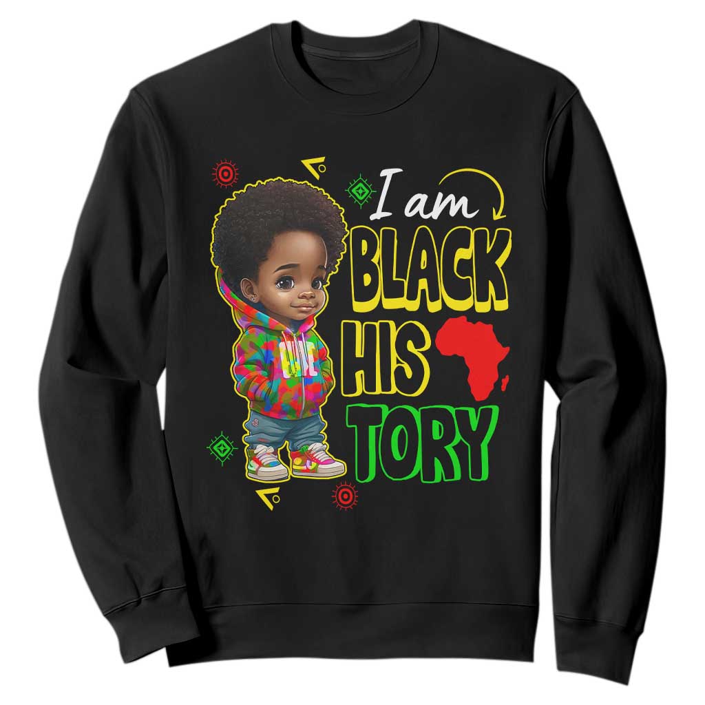 Black Boys Pride Sweatshirt Handsome Kids Boys I Am Black History Month