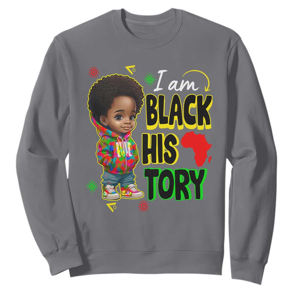 Black Boys Pride Sweatshirt Handsome Kids Boys I Am Black History Month
