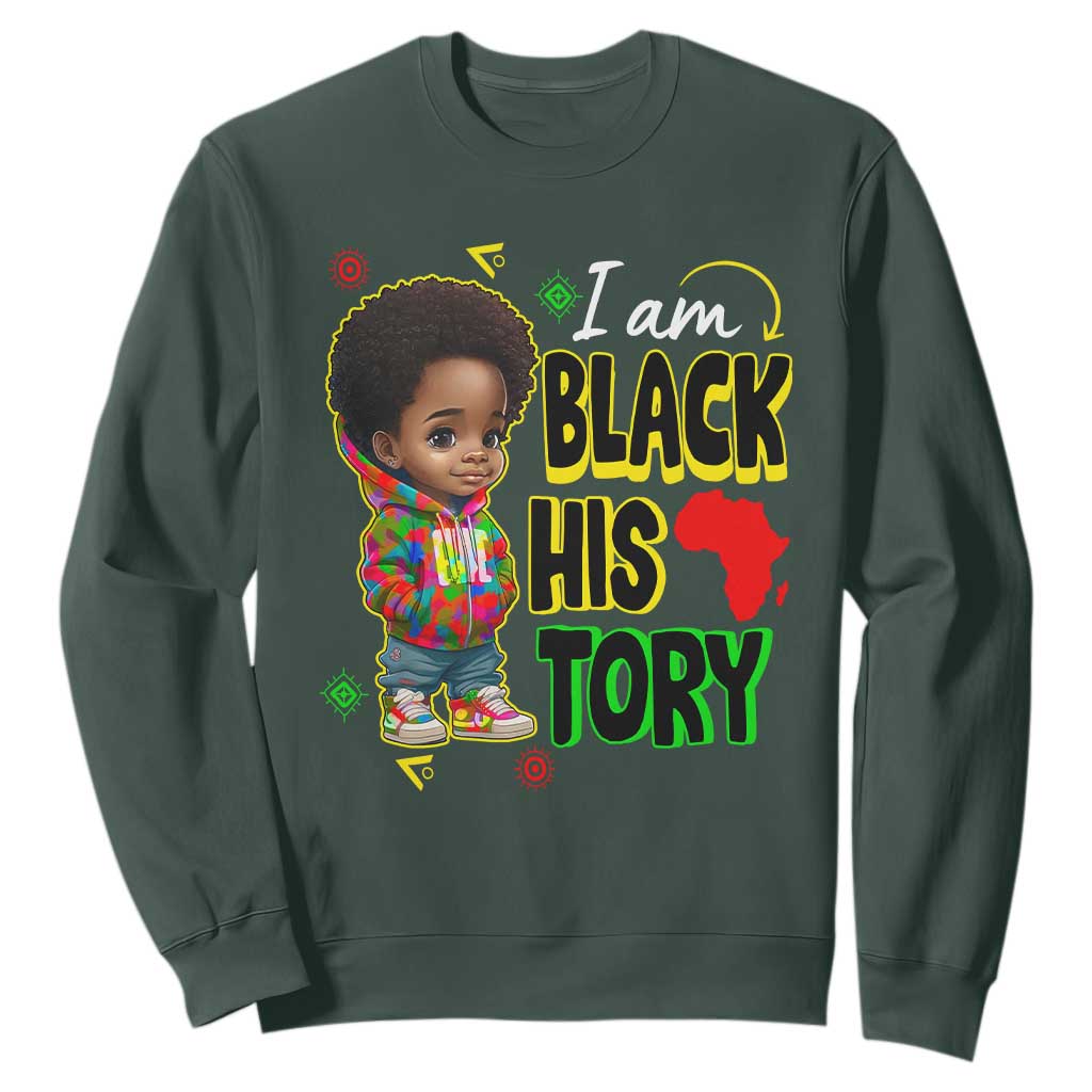 Black Boys Pride Sweatshirt Handsome Kids Boys I Am Black History Month
