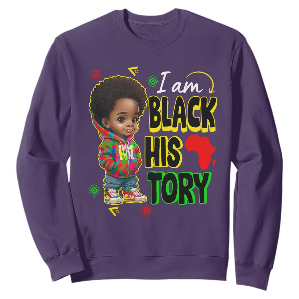 Black Boys Pride Sweatshirt Handsome Kids Boys I Am Black History Month