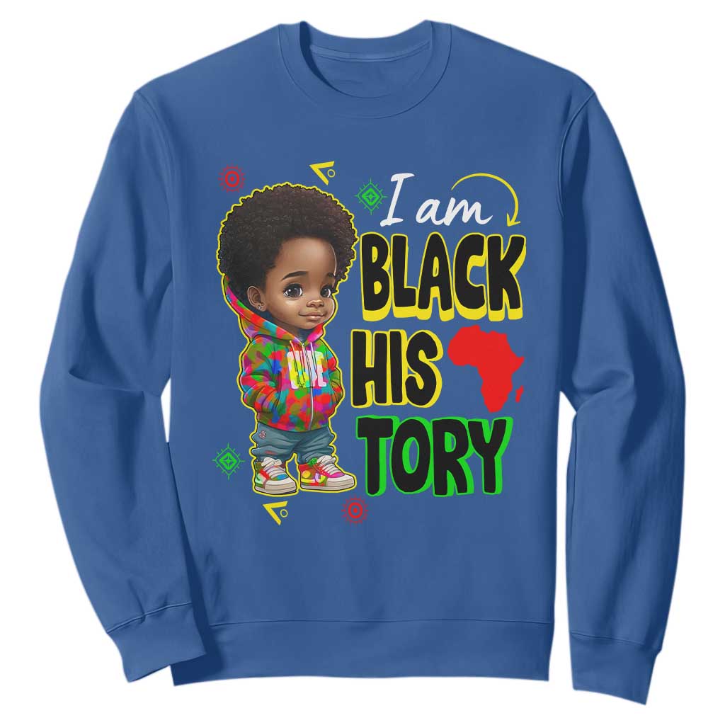 Black Boys Pride Sweatshirt Handsome Kids Boys I Am Black History Month