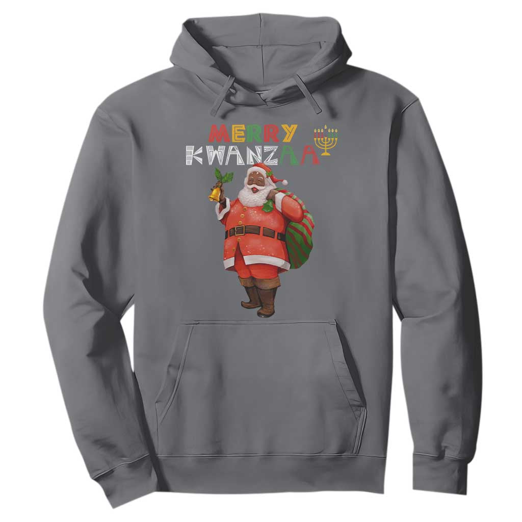 African American Xmas Merry Kwanzaa Santa Hoodie