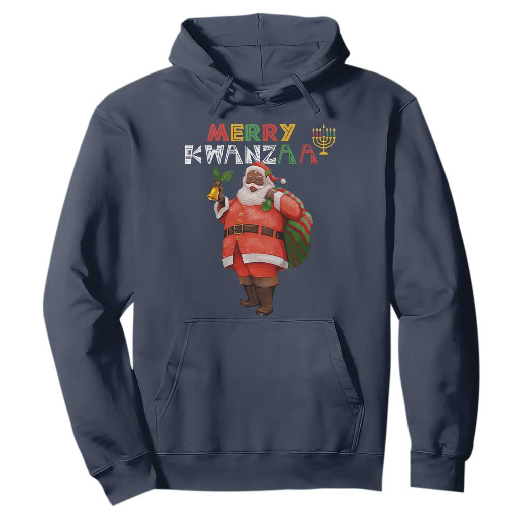 African American Xmas Merry Kwanzaa Santa Hoodie