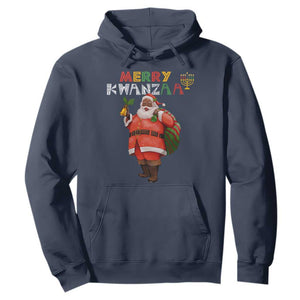 African American Xmas Merry Kwanzaa Santa Hoodie