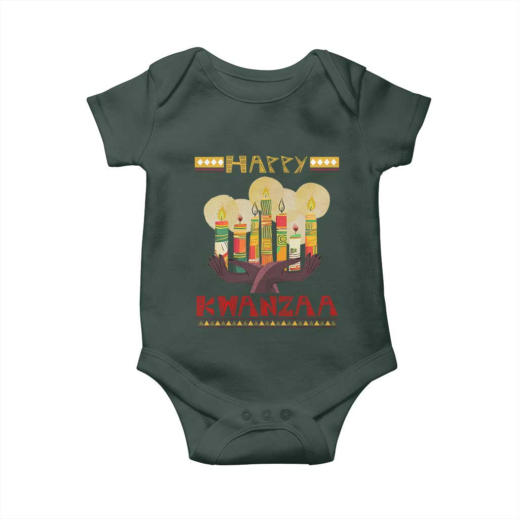 African American Xmas Happy Kwanzaa Baby Onesie