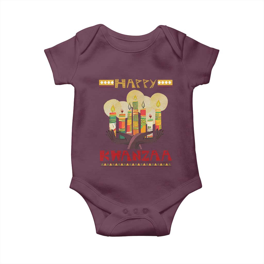 African American Xmas Happy Kwanzaa Baby Onesie