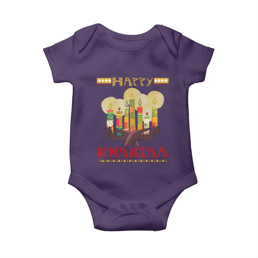 African American Xmas Happy Kwanzaa Baby Onesie