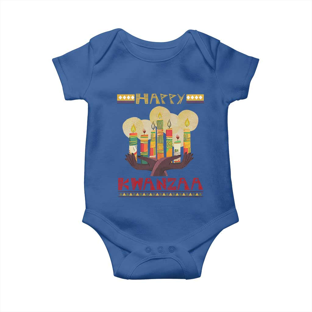 African American Xmas Happy Kwanzaa Baby Onesie