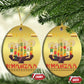 African American Xmas Happy Kwanzaa Christmas Ornament