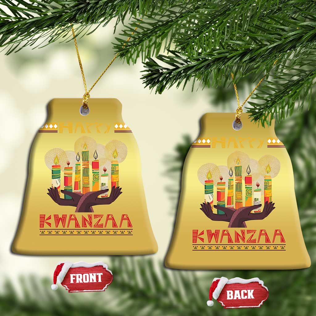 African American Xmas Happy Kwanzaa Christmas Ornament
