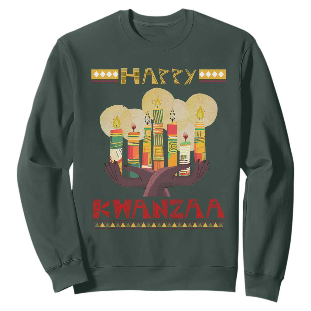 African American Xmas Happy Kwanzaa Sweatshirt