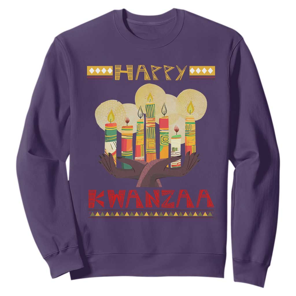 African American Xmas Happy Kwanzaa Sweatshirt