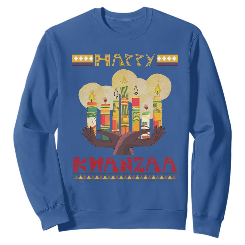 African American Xmas Happy Kwanzaa Sweatshirt