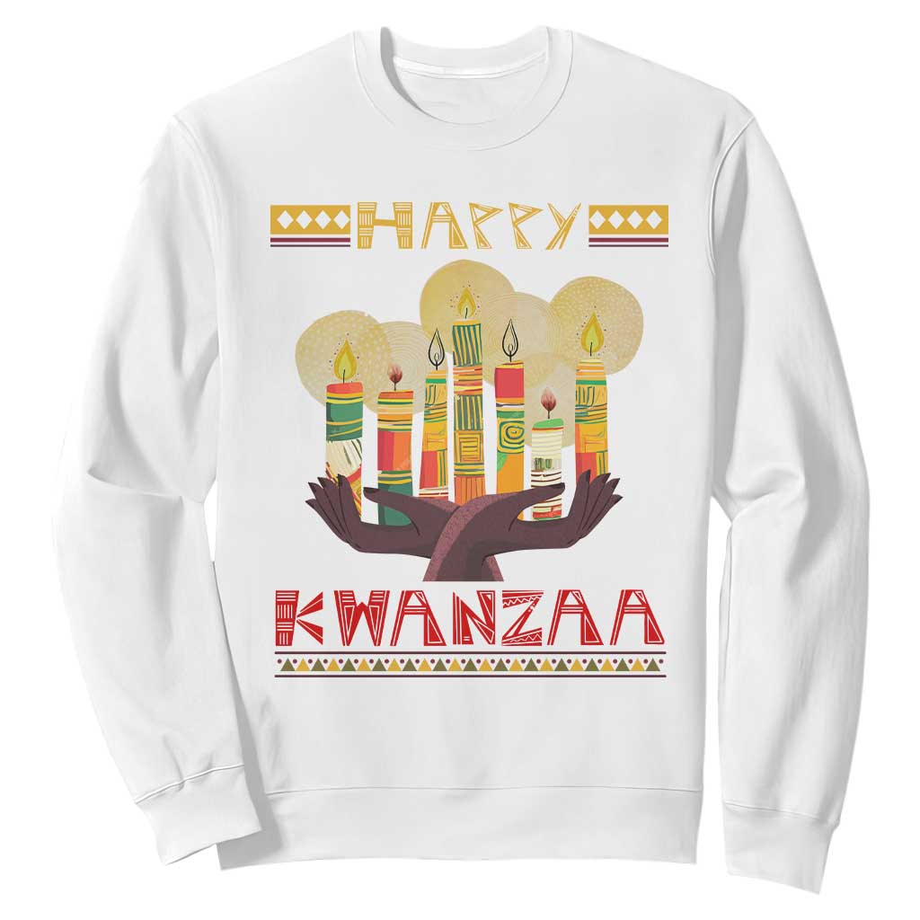 African American Xmas Happy Kwanzaa Sweatshirt